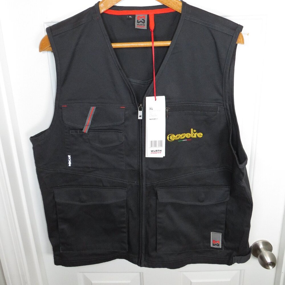 *NWT* Wurth Modyf Full Zip Anthracite Stretch Tool Vest - Regular Fit *Logo